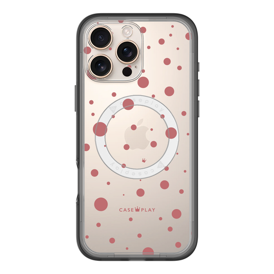 スリムプロテクションプレミアムケース with MagSafe［ Dippin dots Red - ディッピンドッツ レッド ］