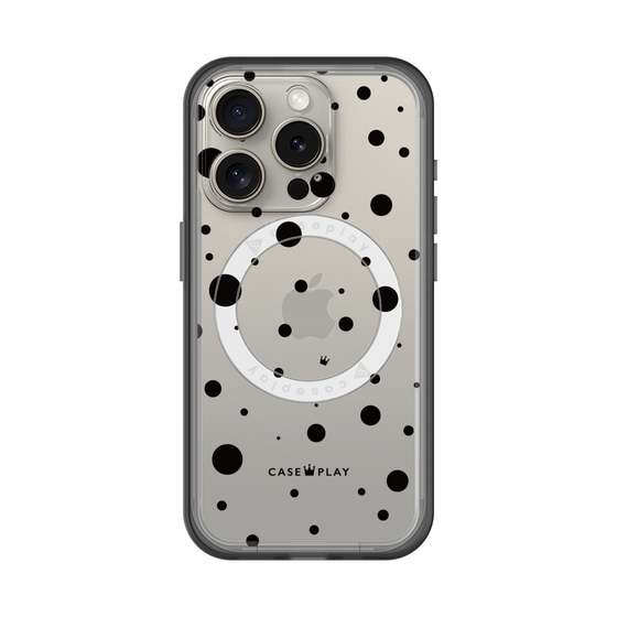 スリムプロテクションプレミアムケース with MagSafe［ Dippin dots Black - ディッピンドッツ ブラック ］