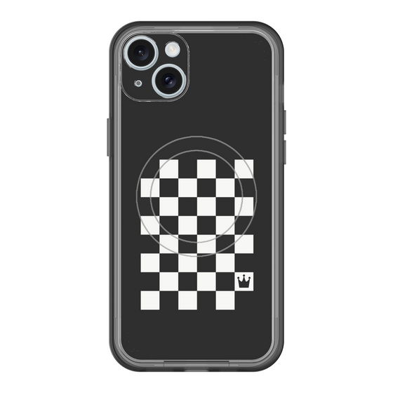 スリムプロテクションプレミアムケース with MagSafe［ Racing checkered flag - レーシングチェッカーフラッグ ］