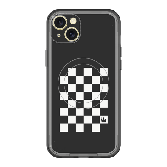 スリムプロテクションプレミアムケース with MagSafe［ Racing checkered flag - レーシングチェッカーフラッグ ］