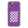 スリムプロテクションプレミアムケース with MagSafe［ Racing checkered flag Purple - レーシングチェッカーフラッグ パープル ］