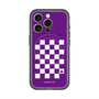 スリムプロテクションプレミアムケース with MagSafe［ Racing checkered flag Purple - レーシングチェッカーフラッグ パープル ］