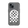 スリムプロテクションプレミアムケース with MagSafe［ Racing checkered flag White - レーシングチェッカーフラッグ ホワイト ］