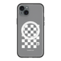 スリムプロテクションプレミアムケース with MagSafe［ Racing checkered flag White - レーシングチェッカーフラッグ ホワイト ］