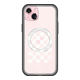 スリムプロテクションプレミアムケース with MagSafe［ Racing checkered flag White - レーシングチェッカーフラッグ ホワイト ］