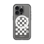 スリムプロテクションプレミアムケース with MagSafe［ Racing checkered flag White - レーシングチェッカーフラッグ ホワイト ］