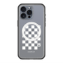 スリムプロテクションプレミアムケース with MagSafe［ Racing checkered flag White - レーシングチェッカーフラッグ ホワイト ］