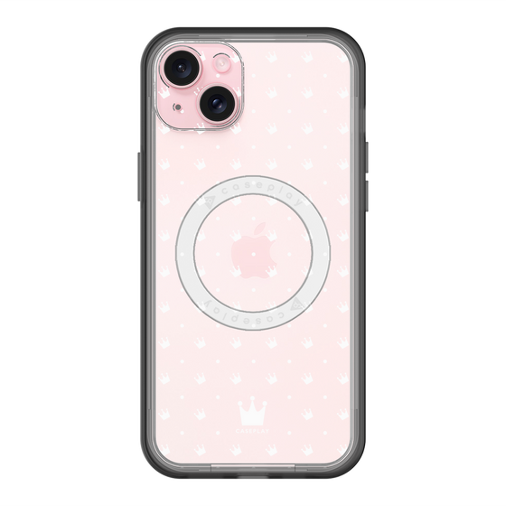 スリムプロテクションプレミアムケース with MagSafe［ CASEPLAY Crown dots White - ケースプレイ・クラウン・ドッツ ホワイト ］