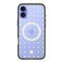 スリムプロテクションプレミアムケース with MagSafe［ CASEPLAY Crown dots White - ケースプレイ・クラウン・ドッツ ホワイト ］