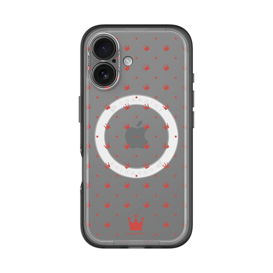 スリムプロテクションプレミアムケース with MagSafe［ CASEPLAY Crown dots Red - ケースプレイ・クラウン・ドッツ レッド ］