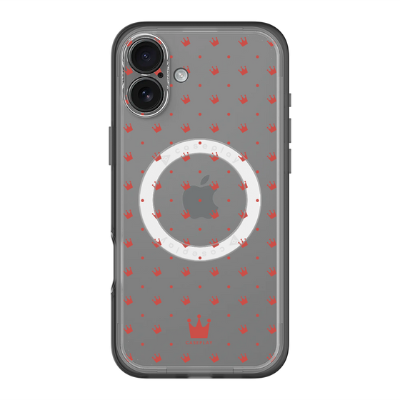 スリムプロテクションプレミアムケース with MagSafe［ CASEPLAY Crown dots Red - ケースプレイ・クラウン・ドッツ レッド ］