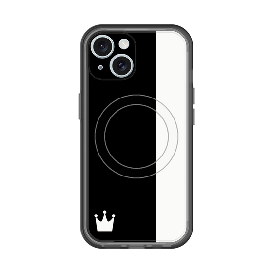 スリムプロテクションプレミアムケース with MagSafe［ CASEPLAY Bi-Colors Black & White - ケースプレイ・バイカラー ブラック＆ホワイト ］