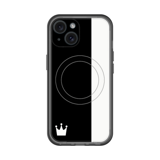 スリムプロテクションプレミアムケース with MagSafe［ CASEPLAY Bi-Colors Black & White - ケースプレイ・バイカラー ブラック＆ホワイト ］