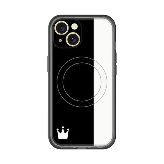 スリムプロテクションプレミアムケース with MagSafe［ CASEPLAY Bi-Colors Black & White - ケースプレイ・バイカラー ブラック＆ホワイト ］