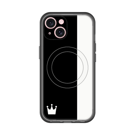 スリムプロテクションプレミアムケース with MagSafe［ CASEPLAY Bi-Colors Black & White - ケースプレイ・バイカラー ブラック＆ホワイト ］