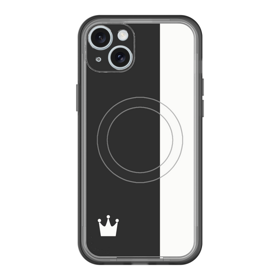 スリムプロテクションプレミアムケース with MagSafe［ CASEPLAY Bi-Colors Black & White - ケースプレイ・バイカラー ブラック＆ホワイト ］