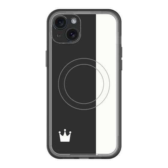 スリムプロテクションプレミアムケース with MagSafe［ CASEPLAY Bi-Colors Black & White - ケースプレイ・バイカラー ブラック＆ホワイト ］