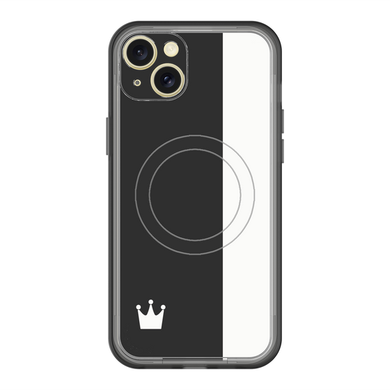 スリムプロテクションプレミアムケース with MagSafe［ CASEPLAY Bi-Colors Black & White - ケースプレイ・バイカラー ブラック＆ホワイト ］