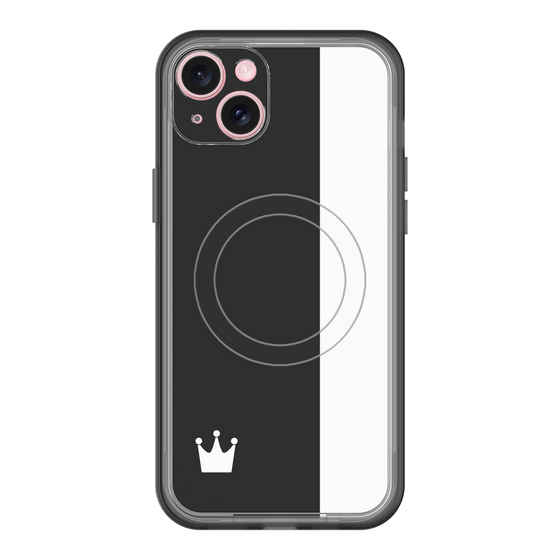 スリムプロテクションプレミアムケース with MagSafe［ CASEPLAY Bi-Colors Black & White - ケースプレイ・バイカラー ブラック＆ホワイト ］
