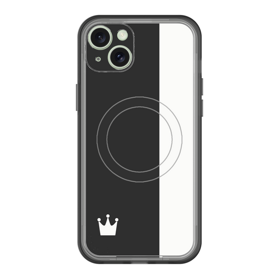 スリムプロテクションプレミアムケース with MagSafe［ CASEPLAY Bi-Colors Black & White - ケースプレイ・バイカラー ブラック＆ホワイト ］
