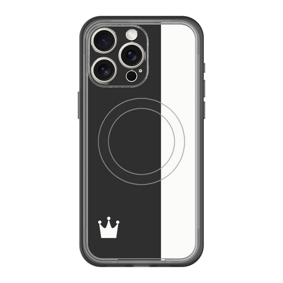 スリムプロテクションプレミアムケース with MagSafe［ CASEPLAY Bi-Colors Black & White - ケースプレイ・バイカラー ブラック＆ホワイト ］