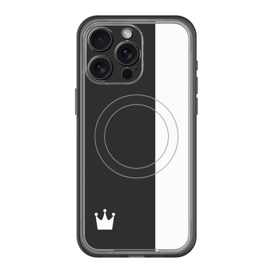 スリムプロテクションプレミアムケース with MagSafe［ CASEPLAY Bi-Colors Black & White - ケースプレイ・バイカラー ブラック＆ホワイト ］