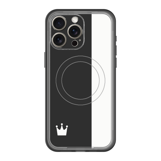 スリムプロテクションプレミアムケース with MagSafe［ CASEPLAY Bi-Colors Black & White - ケースプレイ・バイカラー ブラック＆ホワイト ］