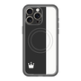 スリムプロテクションプレミアムケース with MagSafe［ CASEPLAY Bi-Colors Black & White - ケースプレイ・バイカラー ブラック＆ホワイト ］