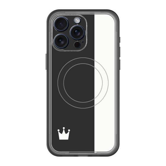 スリムプロテクションプレミアムケース with MagSafe［ CASEPLAY Bi-Colors Black & White - ケースプレイ・バイカラー ブラック＆ホワイト ］