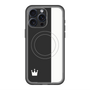 スリムプロテクションプレミアムケース with MagSafe［ CASEPLAY Bi-Colors Black & White - ケースプレイ・バイカラー ブラック＆ホワイト ］