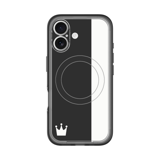 スリムプロテクションプレミアムケース with MagSafe［ CASEPLAY Bi-Colors Black & White - ケースプレイ・バイカラー ブラック＆ホワイト ］