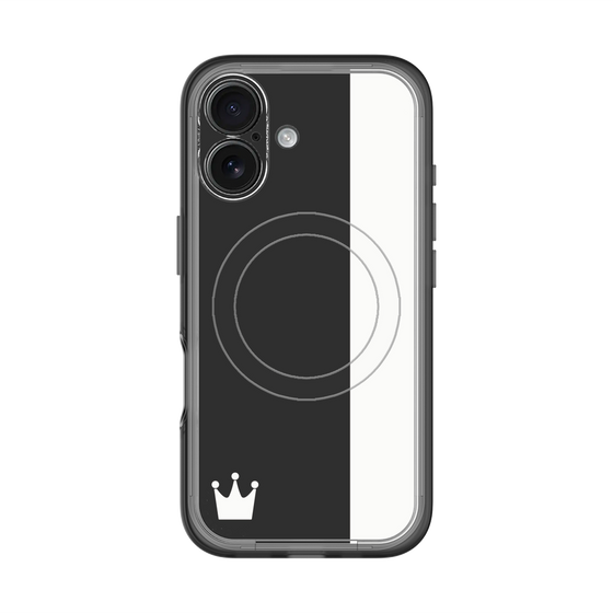 スリムプロテクションプレミアムケース with MagSafe［ CASEPLAY Bi-Colors Black & White - ケースプレイ・バイカラー ブラック＆ホワイト ］