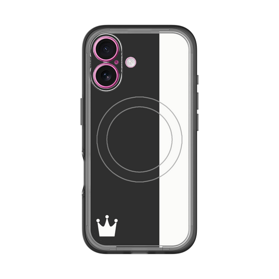 スリムプロテクションプレミアムケース with MagSafe［ CASEPLAY Bi-Colors Black & White - ケースプレイ・バイカラー ブラック＆ホワイト ］