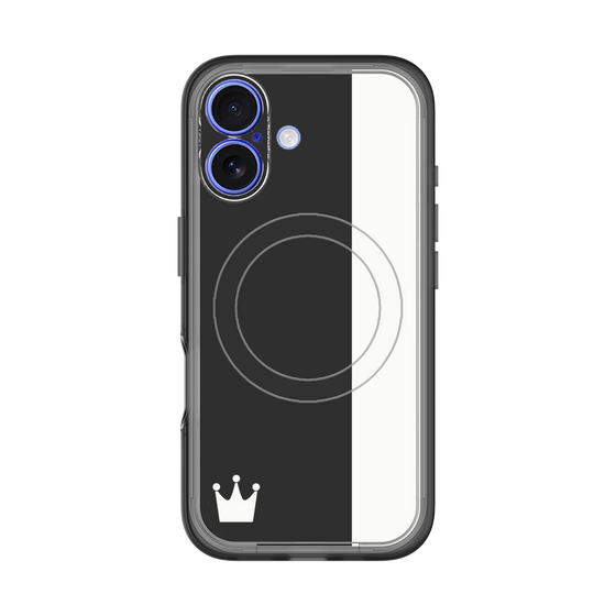 スリムプロテクションプレミアムケース with MagSafe［ CASEPLAY Bi-Colors Black & White - ケースプレイ・バイカラー ブラック＆ホワイト ］
