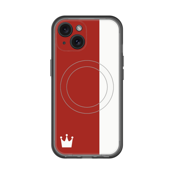 スリムプロテクションプレミアムケース with MagSafe［ CASEPLAY Bi-Colors Red & White - ケースプレイ・バイカラー レッド＆ホワイト ］