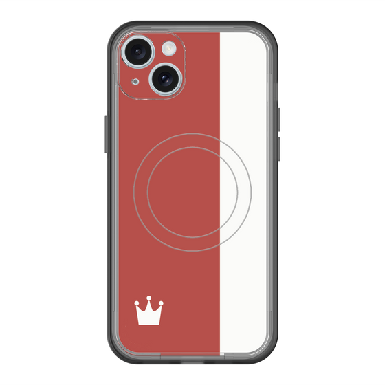 スリムプロテクションプレミアムケース with MagSafe［ CASEPLAY Bi-Colors Red & White - ケースプレイ・バイカラー レッド＆ホワイト ］