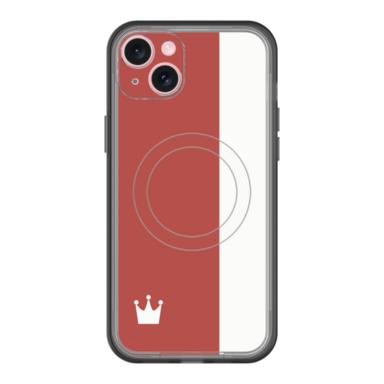 スリムプロテクションプレミアムケース with MagSafe［ CASEPLAY Bi-Colors Red & White - ケースプレイ・バイカラー レッド＆ホワイト ］