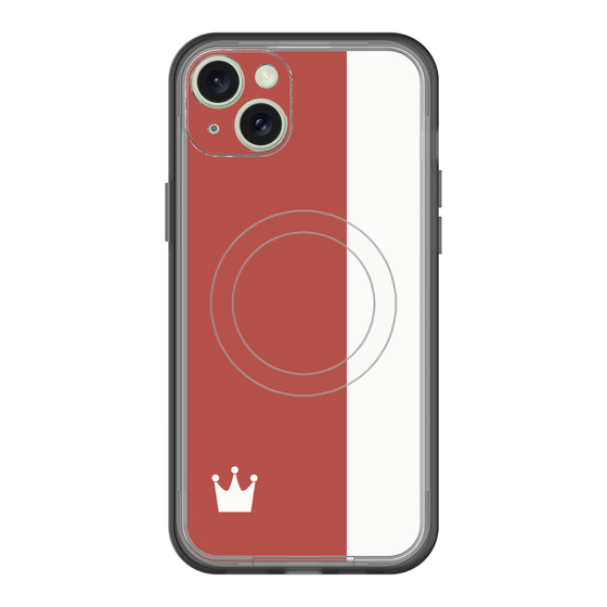 スリムプロテクションプレミアムケース with MagSafe［ CASEPLAY Bi-Colors Red & White - ケースプレイ・バイカラー レッド＆ホワイト ］