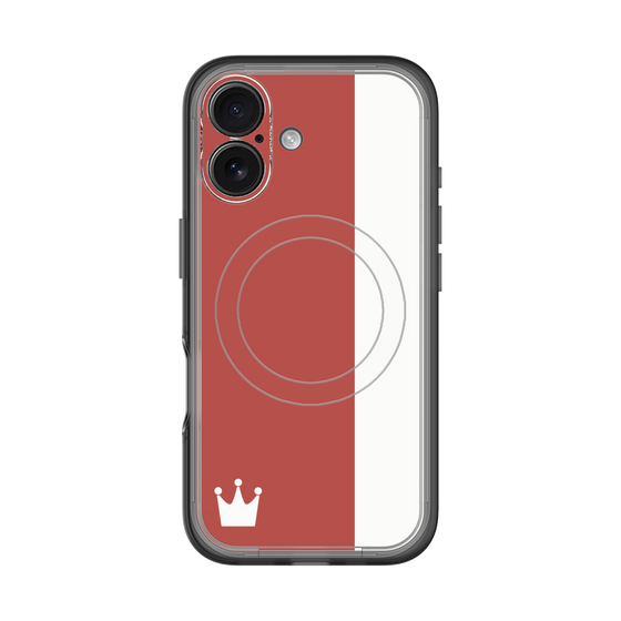 スリムプロテクションプレミアムケース with MagSafe［ CASEPLAY Bi-Colors Red & White - ケースプレイ・バイカラー レッド＆ホワイト ］