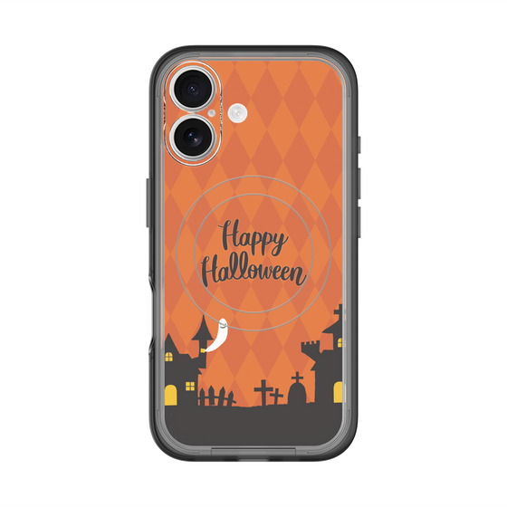 スリムプロテクションプレミアムケース with MagSafe［ Halloween World - Orange ］