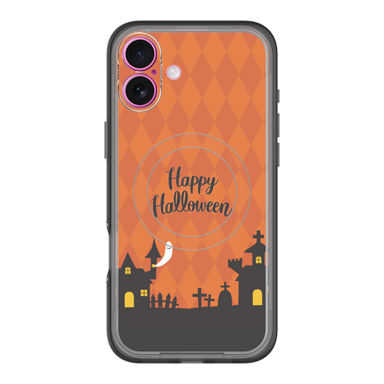スリムプロテクションプレミアムケース with MagSafe［ Halloween World - Orange ］