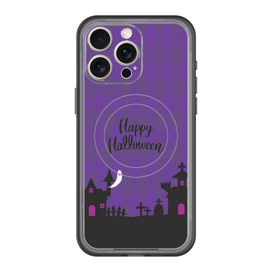 スリムプロテクションプレミアムケース with MagSafe［ Halloween World - Purple ］