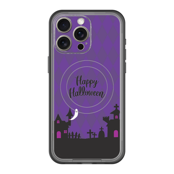 スリムプロテクションプレミアムケース with MagSafe［ Halloween World - Purple ］