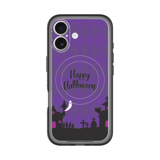 スリムプロテクションプレミアムケース with MagSafe［ Halloween World - Purple ］