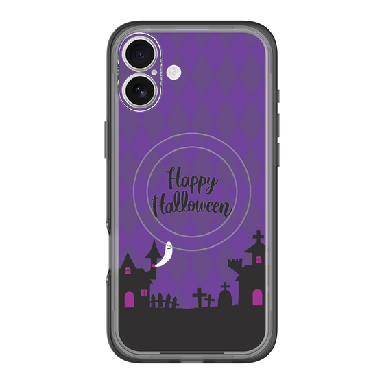 スリムプロテクションプレミアムケース with MagSafe［ Halloween World - Purple ］