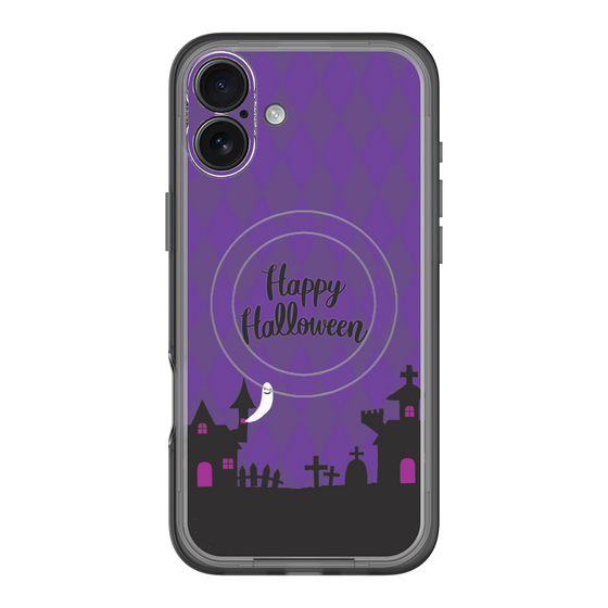 スリムプロテクションプレミアムケース with MagSafe［ Halloween World - Purple ］
