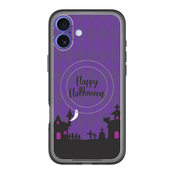 スリムプロテクションプレミアムケース with MagSafe［ Halloween World - Purple ］