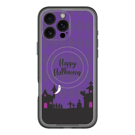 スリムプロテクションプレミアムケース with MagSafe［ Halloween World - Purple ］