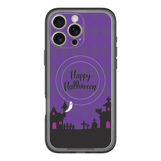 スリムプロテクションプレミアムケース with MagSafe［ Halloween World - Purple ］