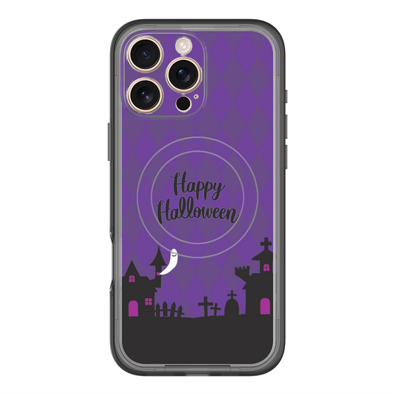 スリムプロテクションプレミアムケース with MagSafe［ Halloween World - Purple ］